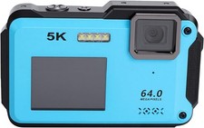 5K Underwater Digital Camera, 64MP 16X Zoom Dual Screen Water Proof picture