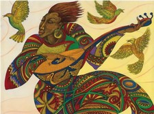 Charles Bibbs - The Music Maker 3 Lithograph Fine Art #167/1000 picture