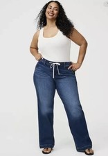 Torrid Super Soft Weekend Wide Leg Jeans Size 3R 3X 44” waist NWT Blue picture
