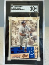 2005 Fleer Aithentix 'Standing Room Only' Albert Pujols #1 serial 1/10 Gem Mint  picture