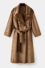 Mango BNWT Viral Faux Fur Coat With Belt - Size S/M - Oversized picture