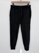 Lululemon ABC Jogger Pants Mens Medium Black Warpstreme Athletic Stretch picture