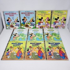 Vintage Walt Disney Little Golden Books Lot of 40 Mickey Mouse & Friends picture