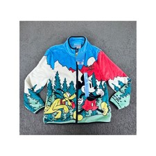 Disney Mickey and Friends Mickey's Lodge Fleece Jacket Pluto Mountain Large NEW picture