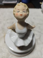 Vintage Schmid  6” Porcelain Ballerina Spinning Musical Figure NEW NO BOX picture