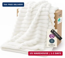 Bedsure GentleSoft White Throw Blanket for Couch - Halloween Fall Decorations fo picture