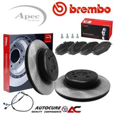 FOR BMW 5 SERIES 520D M SPORT MK7 G30 APEC FRONT BRAKE DISCS & BREMBO PADS SET picture