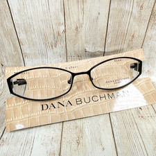 Dana Buchman Vision Black Metal Eyeglasses FRAMES ONLY Daphne BK 51-17-135 NWOT picture