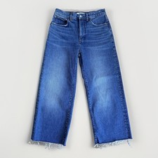 Madewell The Perfect Vintage Wide Leg Crop Jean Medium Wash Denim Size 27 picture