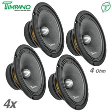 4x Timpano TPT-MR8-4 Bullet Pro Audio Midrange Car Speakers 4 Ohm 2400 Watts picture