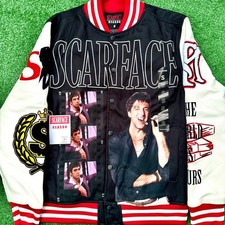 Reason x Scarface Button Up Varsity Jacket The World Is Yours Money Power Respet picture