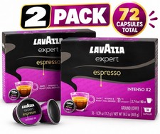 2x Lavazza Intenso X2 Expert Espresso 36ct Capsules BB 7/30/27 picture