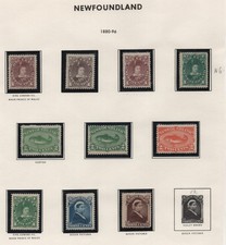 CANADA NEWFOUNDLAND 1880-1896 SCOTT #41-51 ONLY 44 HAS NO GUM picture
