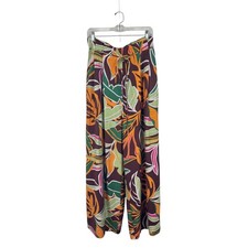 NWT City Chic Peta Print Wide Leg Pant 22 Colorful Flowy Resort Beach picture