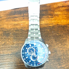 Citizen Eco-Drive Chronograph Tachymeter 200m Black Dial Steel Bracelet picture