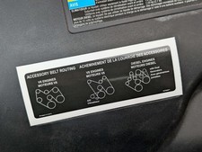 Replacement GM Accessory Belt Routing Decal 15750971 - Sticker Label Chevy GMC picture