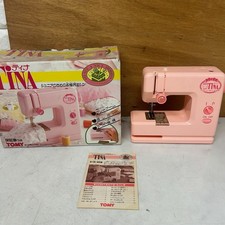 TOMY TINA Junior Sewing Machine Pink Toy Sewing Machine Boxed Used Japan picture