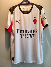 PUMA AC Milan Official Licensed Soccer Away Jersey White/Red/Black Size L picture