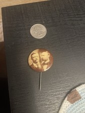 1904 Jugate Roosevelt Fairbanks Campaign Pinback Button Spins picture