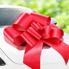 Zoe Deco Big Car Bow (Red, 30 inch), Gift Bows, Giant Bow for Car, Birthday picture
