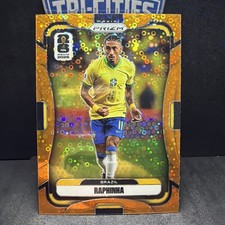2026 Panini Prizm FIFA World Cup Raphinha Brazil #285 Orange Disco Prizm #/299 picture