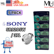 5X SONY 371 SR920SW SW920w 370 Coin Battery US Seller Expire Date 2030 Low Drain picture