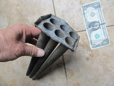 c1780 Antique Handmade COLONIAL Tin Candle Mold, Hearthware, Tole Tin, Primitive picture