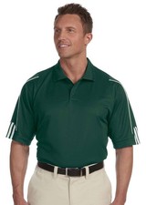 Adidas A76 Men's Climalite 3-Stripes Men's Golf Polo Shirt Forest Green Size XL picture