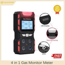 Rechargeable 4 in 1 Gas Detector 4-Gas Monitor-Meter Tester with Belt Clip picture
