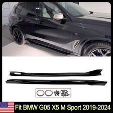 New For 2019-2024 BMW G05 X5 M Sport Body Side Skirts Gloss Black Lip Extensions picture