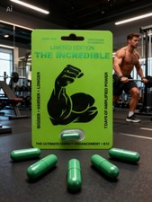 The Incredible Green, Male Enhancement Capsule 5 Packs + Free Sample picture
