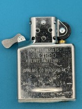 Vintage March (C) 2002 Zippo Lighter Chrome Insert Only NEW picture