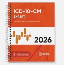 AAPC Official 2026 ICD-10-CM Expert Code Book Diagnosis Codes Spiral Bound NEW picture