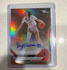 Topps 2025-26 Bowman U Now March Madness Berry Wallace Auto Gold Foil /50 RC picture
