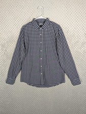 Rhone State of Mind Shirt Men's Large Blue Gingham Slim Stretch Performance NWOT picture
