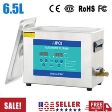 Digital 6.5L Ultrasonic Cleaner Stainless Steel Ultra Sonic Bath Heater Timer US picture