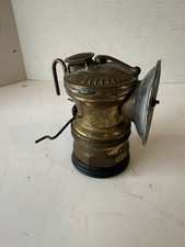 Vintage Brass Auto-Lite Carbide Miners Lamp picture