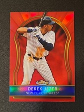 Derek Jeter 2011 Topps Finest Red Refractor Missing Serial # Yankees  picture