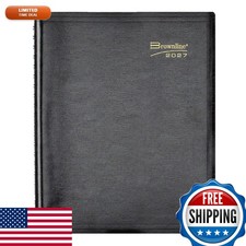 Brownline 2027 CB960.BLK Planner 4-Person Appointment Book Jan-Dec Black 11x8.5 picture