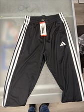 NWT Adidas Tricot SweatPants Mens Training Track Pants Black Medium picture