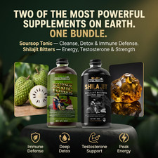 SOURSOP SHILAJIT BITTERS - Immune Defense Deep Detox Peak Energy 16oz 2 PACK picture