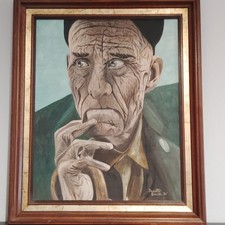 VTG 1981 24x20 Signed Original Painting Danette Smith Florida Artist- Expressive picture