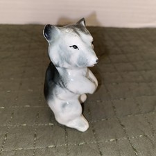 Vintage Porcelain 3.25” Standing Bear Made In Japan picture