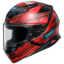 Shoei Adult's RF-1400 Fortress Motorcycle Helmet Red/Black Size Large picture