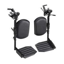 Invacare T94HCP Wheelchair Elevating Leg Rest Padded Calf Pads Footplates picture