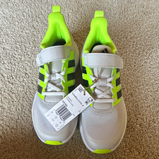 adidas FortaRun 2.0 EL K Unisex Kids Sneaker US 2 White/Green/Black picture