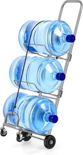 5 Gallon Water Jug Holder w/Wheels Heavy Duty 3-Tier Water Bottle Organizer Cart picture