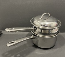 Belgique Tools Of The Trade Double Boiler Strainer Pot 2 QT Long Handle w/Lid picture
