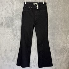 NWT Madewell Women Black Flare Leg Jeans Sz 25 The Perfect Vintage Stretch $128 picture