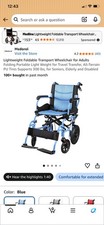 Medorol Lightweight Transport Wheelchair For Adults Folding Portable, Open Box picture